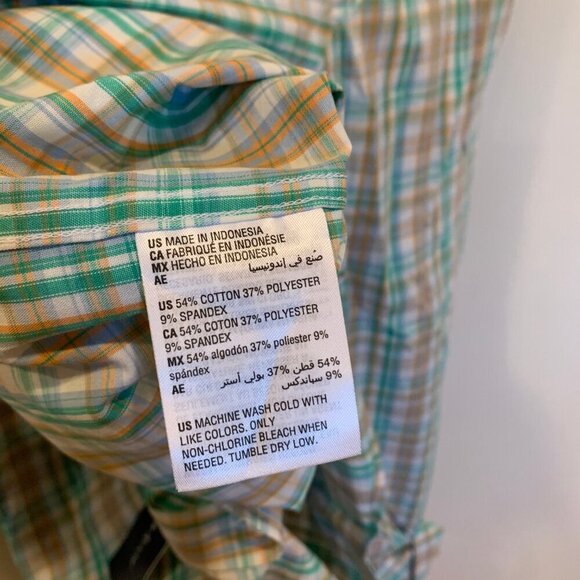 Men’s Club Room Tech Woven Button Down Shirt NWT Size M - B - Picture 6 of 6